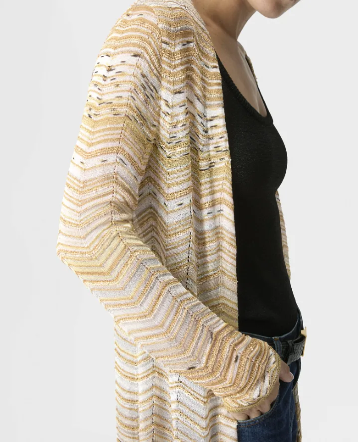 Missoni Long Chevron Knit Cardigan