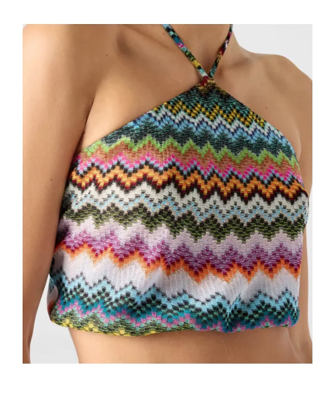 Missoni Chevron Halterneck Cropped Top