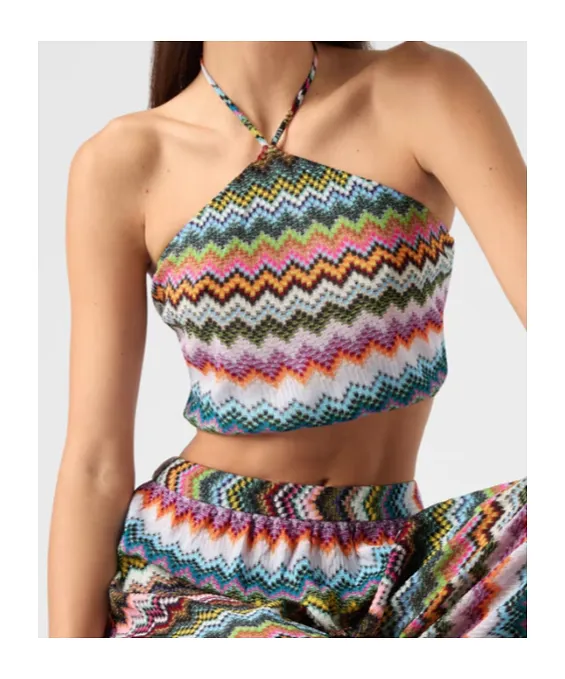 Missoni Chevron Halterneck Cropped Top