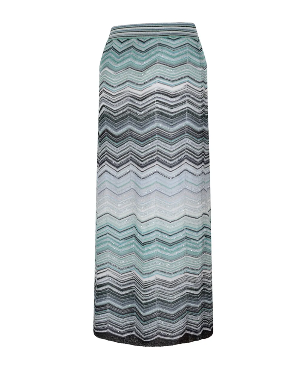 Zigzag-Pattern Skirt