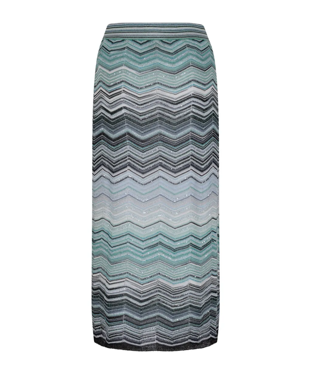 Zigzag-Pattern Skirt