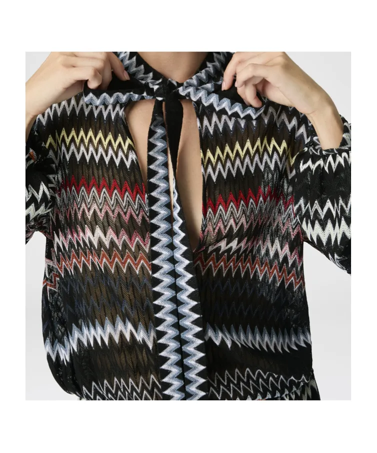 Chevron-Pattern Mini Dress