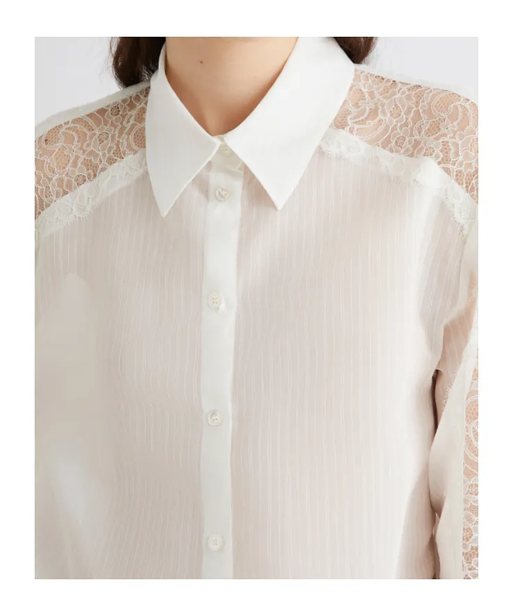 Lace-Inlay Shirt