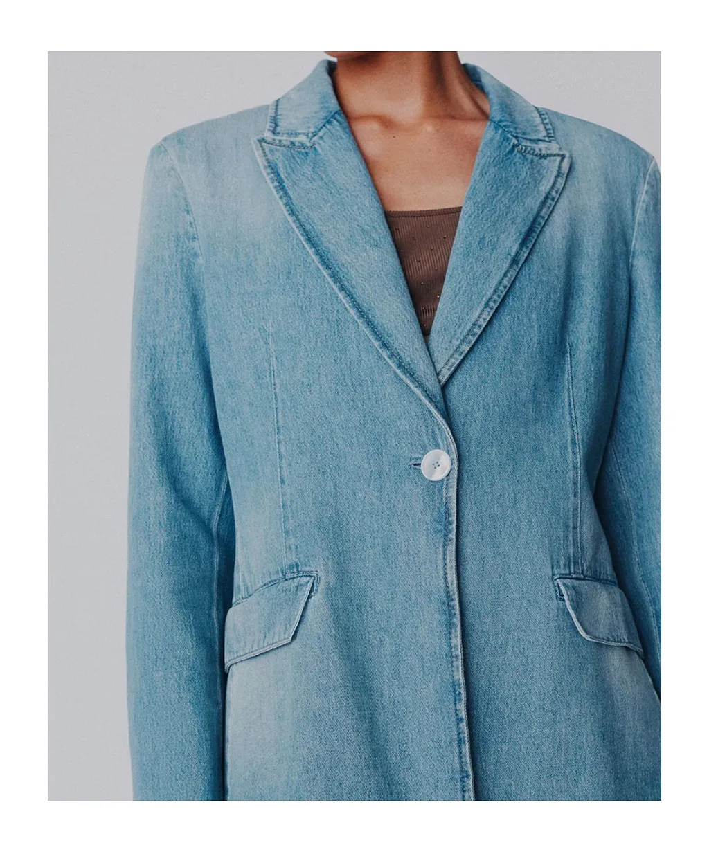 Light Denim Blazer - Blue Jeans