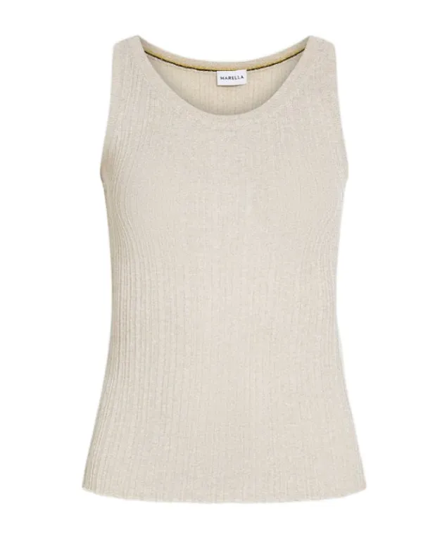 Lurex-Embellished Vest Top