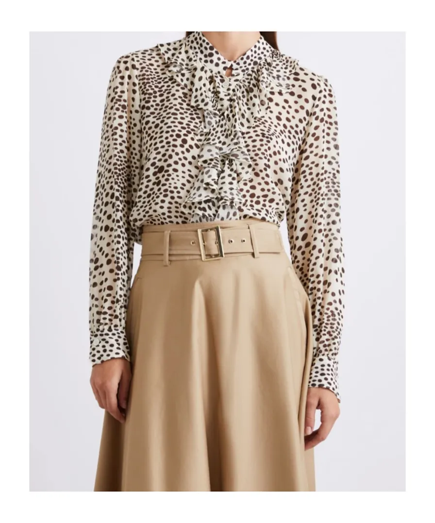 Ruched Georgette Shirt