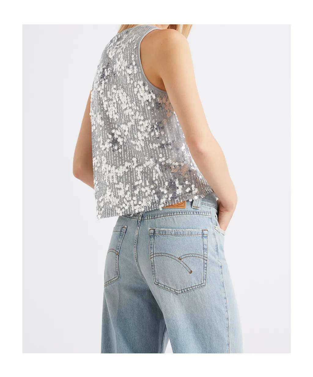 Sequin Top - Grey
