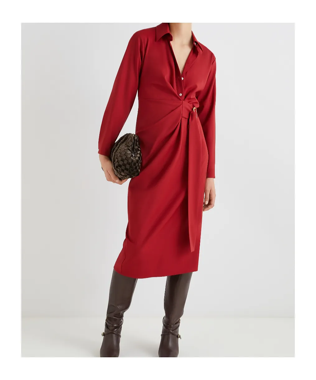 Shirt Dress With Side Buckle Detail