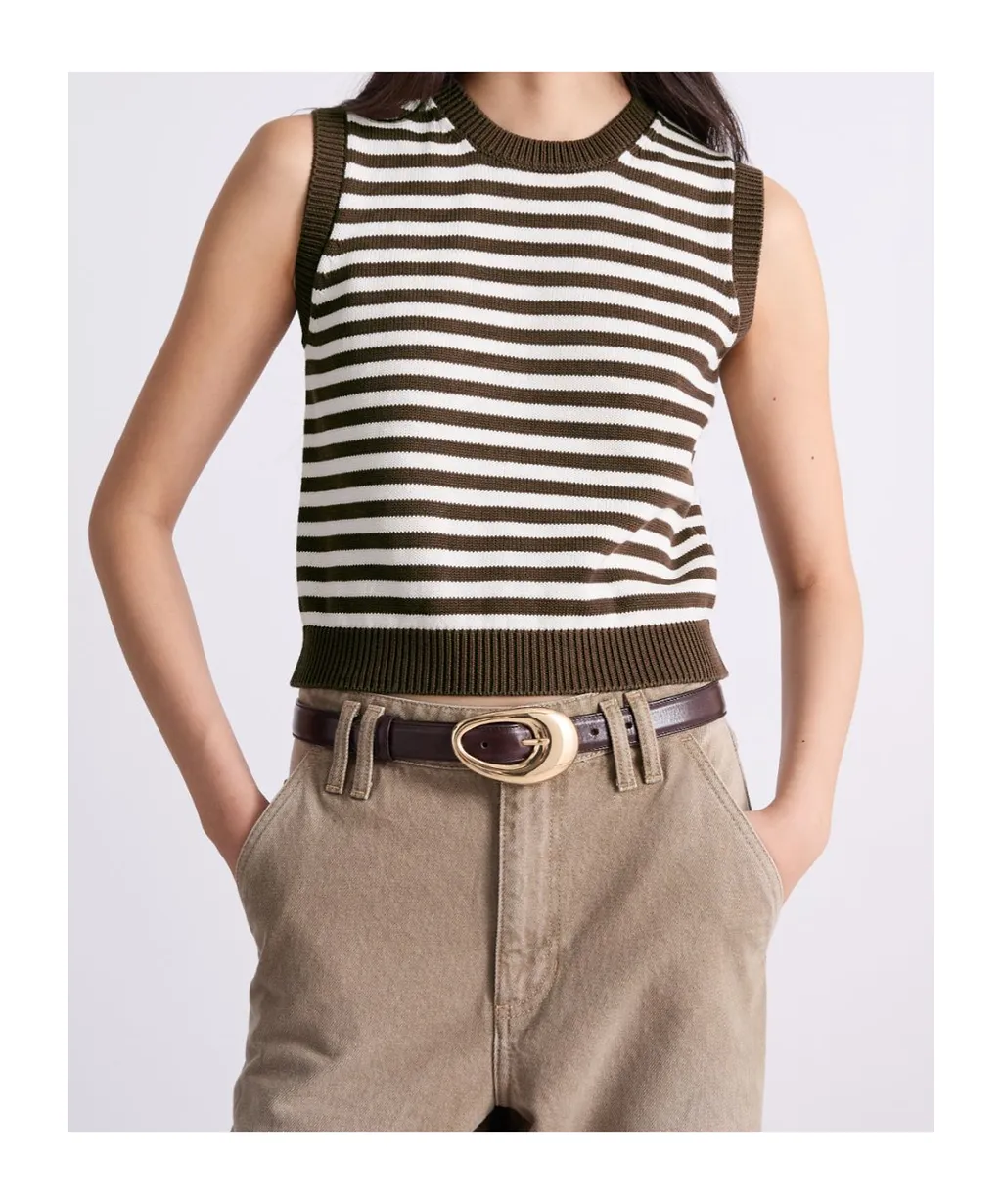 Sleeveless Cotton And Silk Top