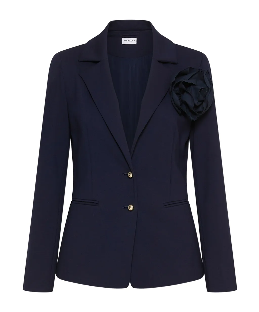 Slim-Fit Jersey Blazer - Navy