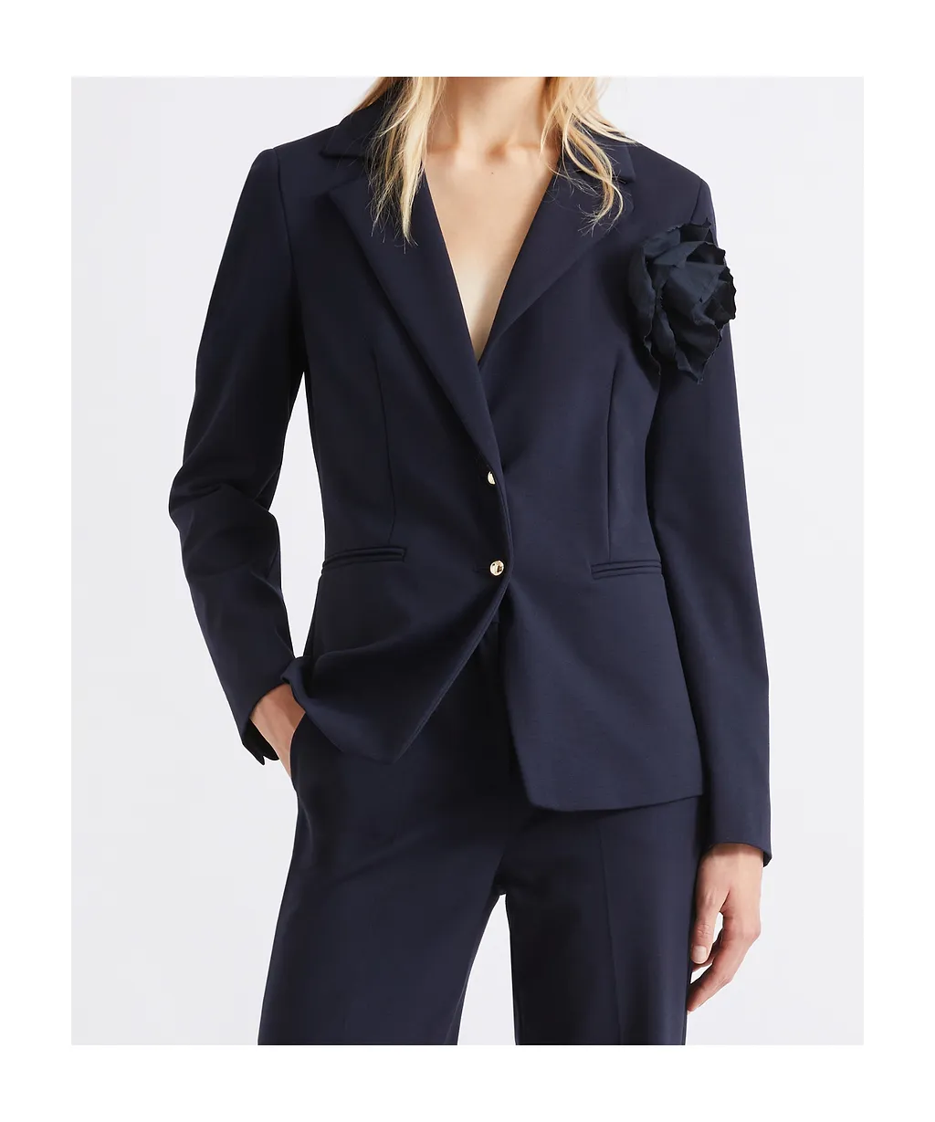 Slim-Fit Jersey Blazer - Navy