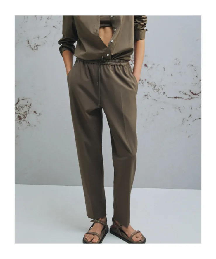 Slim Trousers - Brown