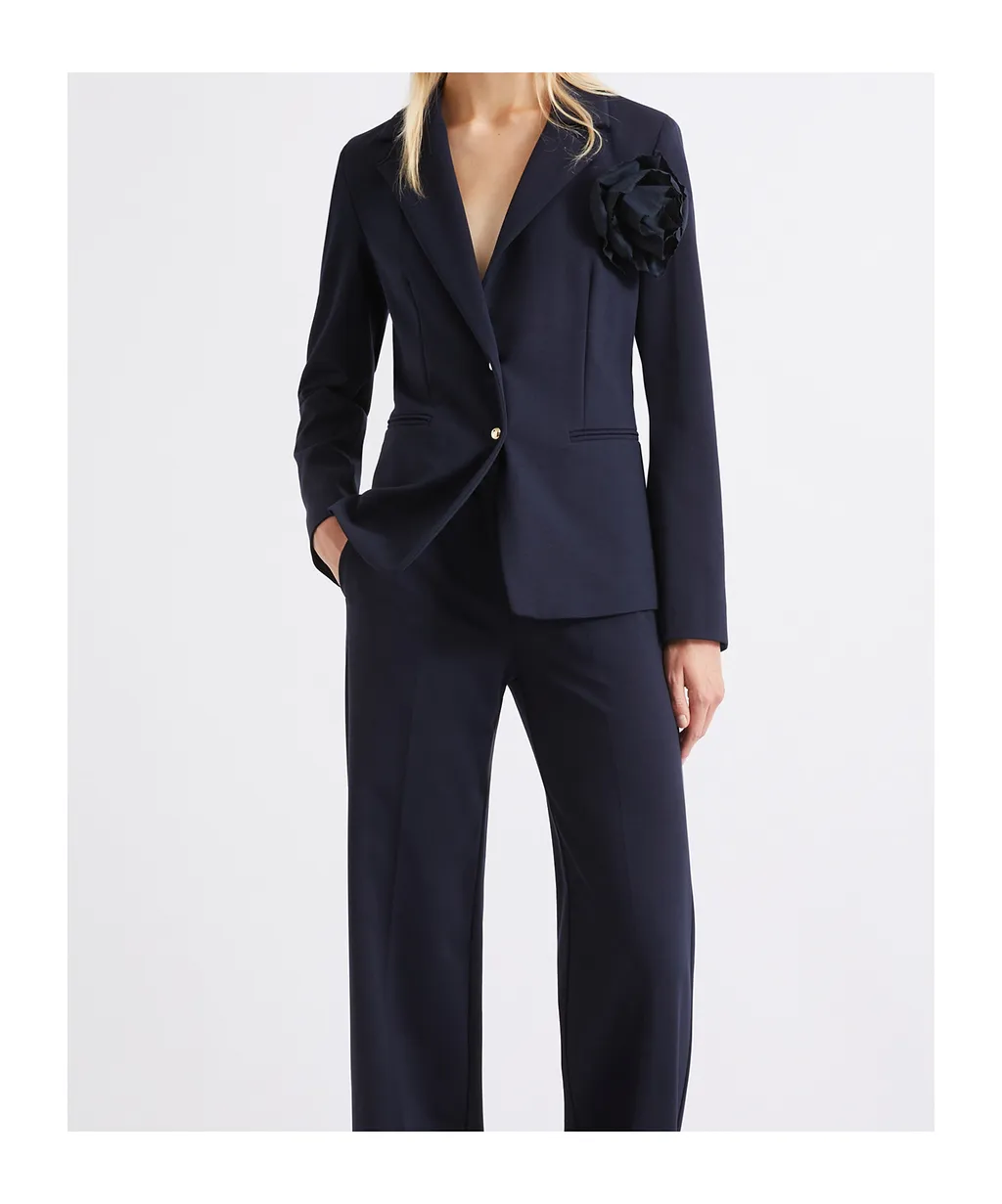 Slim-Fit Jersey Blazer - Navy