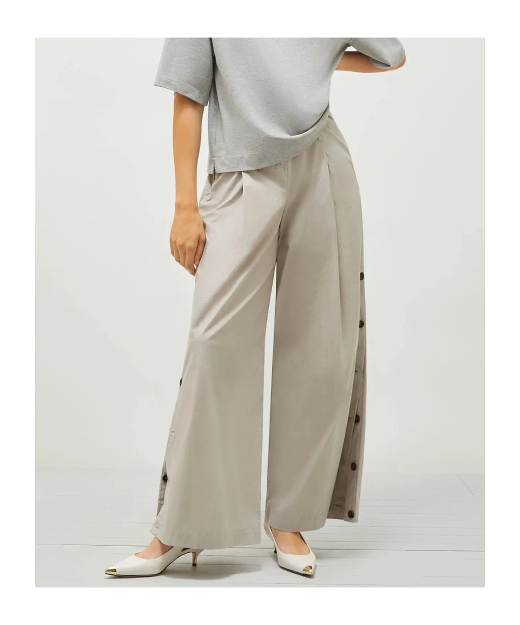 Slit Trousers - Grey