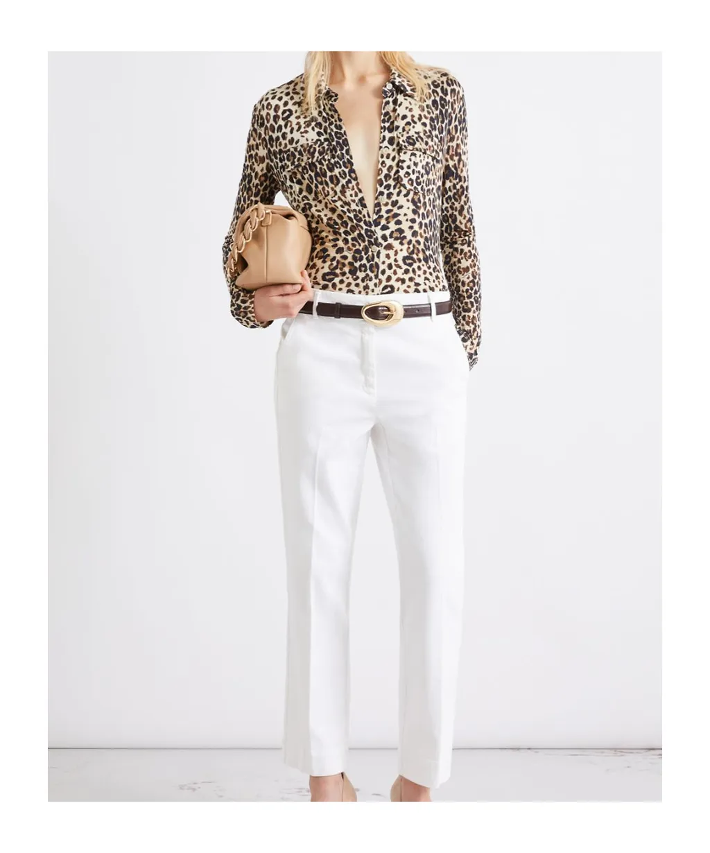 Slim-Fit Jersey Shirt - Beige