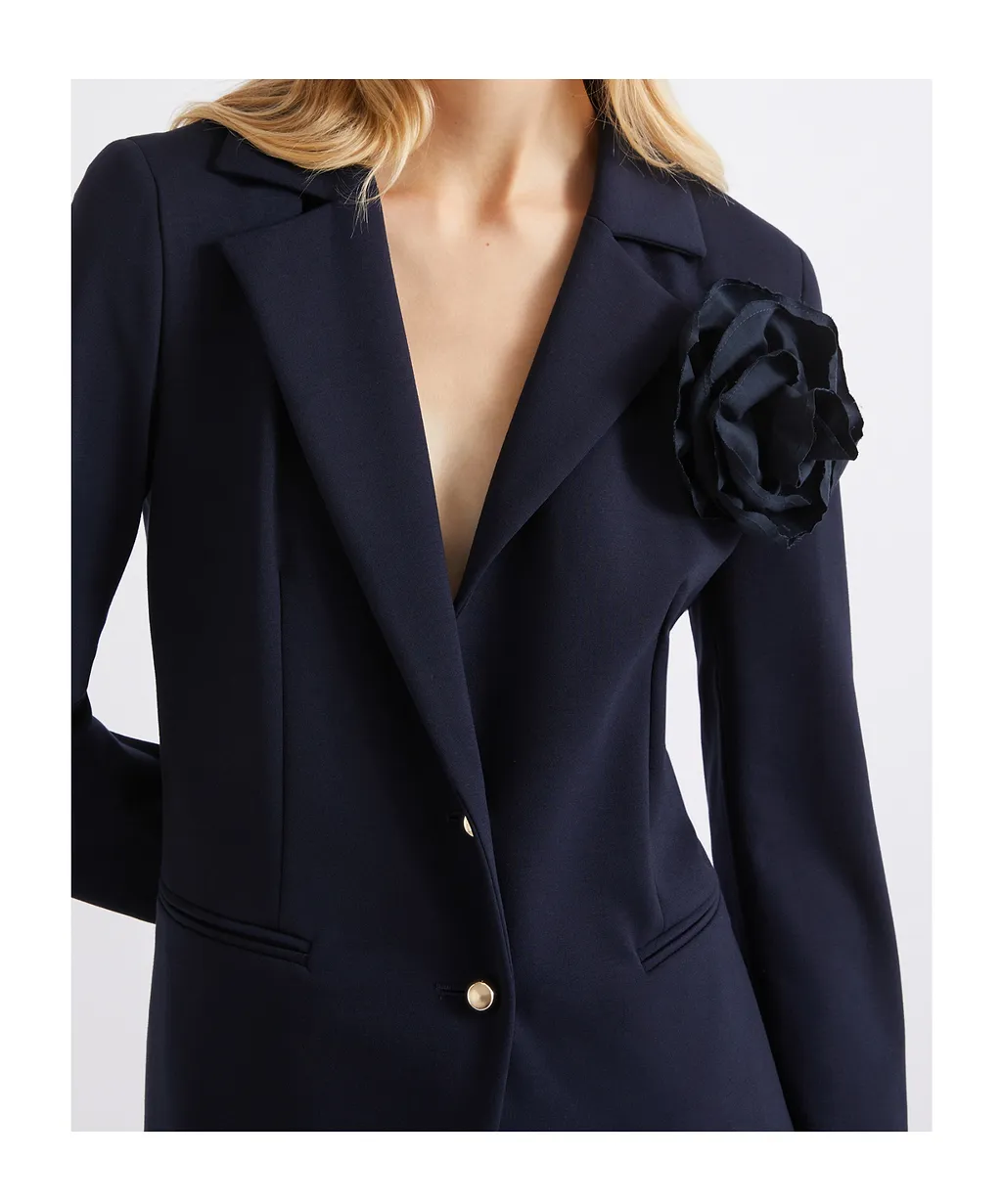 Slim-Fit Jersey Blazer - Navy