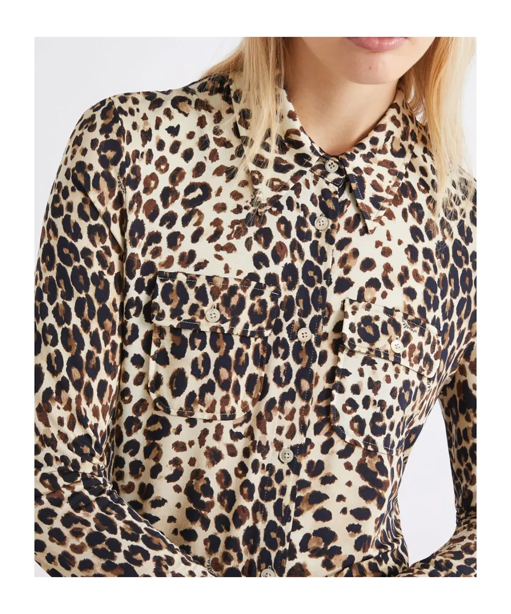 Slim-Fit Jersey Shirt - Beige
