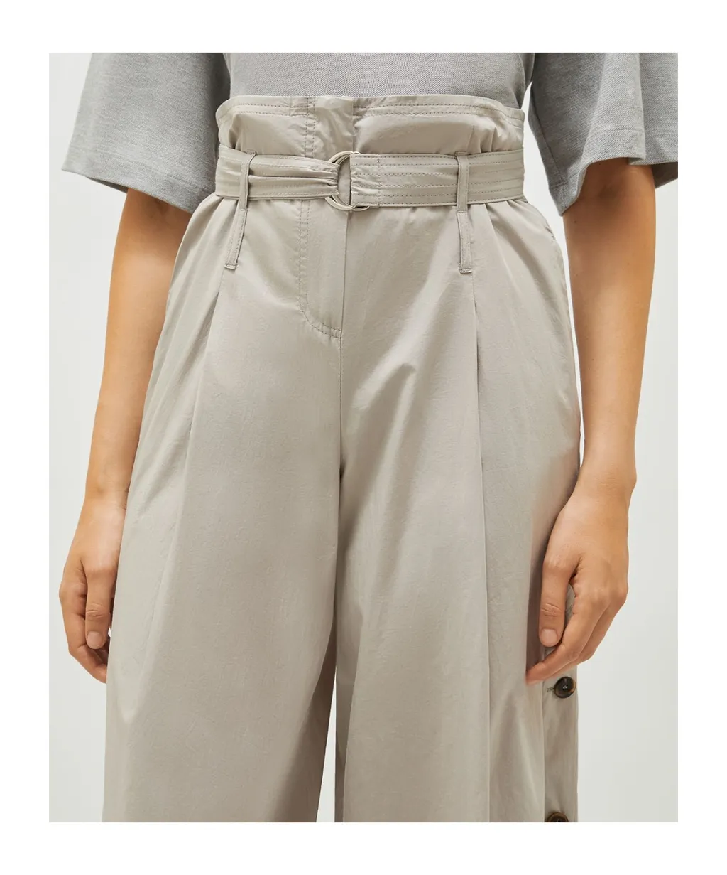 Slit Trousers - Grey