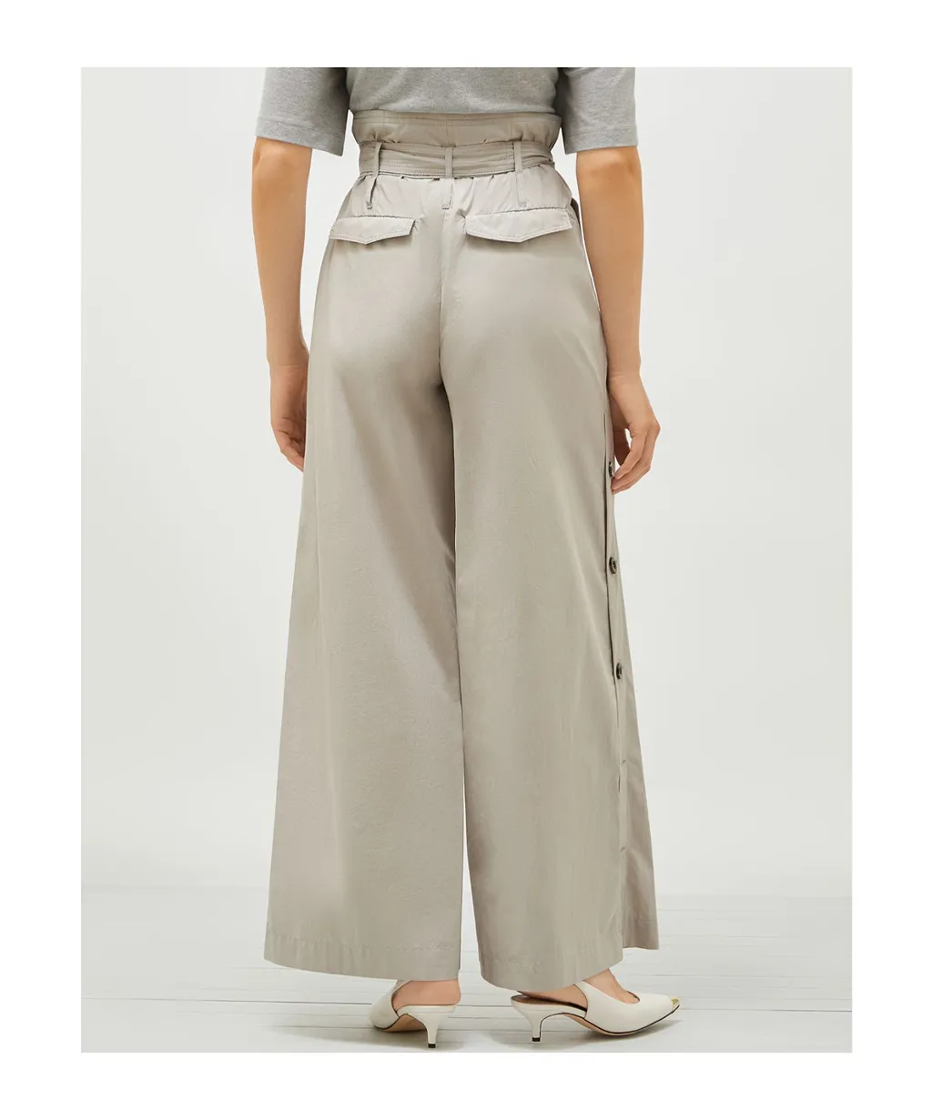Slit Trousers - Grey