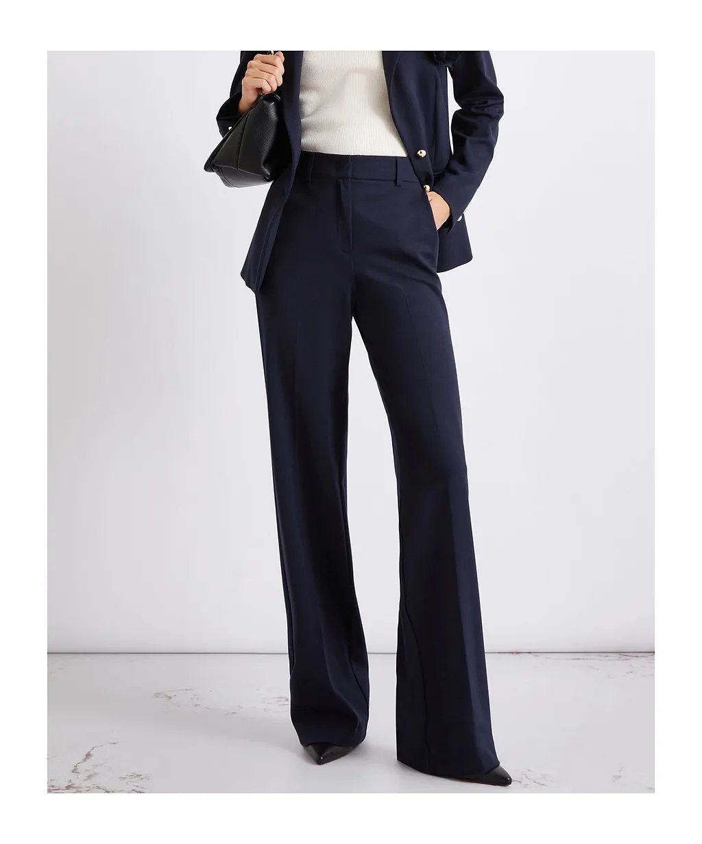 Slim-Fit Jersey Trousers - Navy