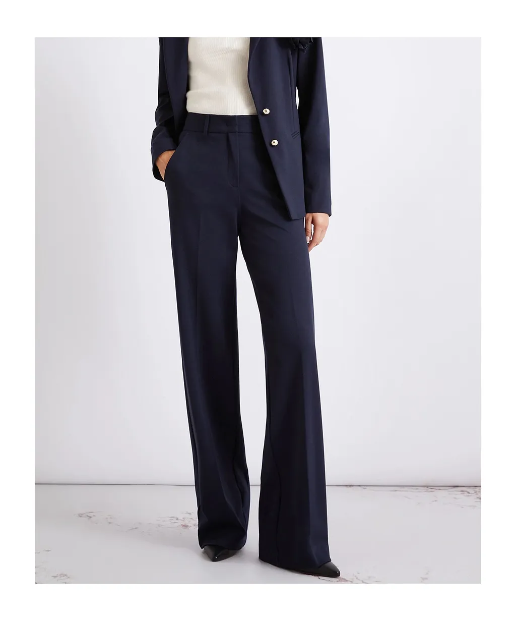 Slim-Fit Jersey Trousers - Navy