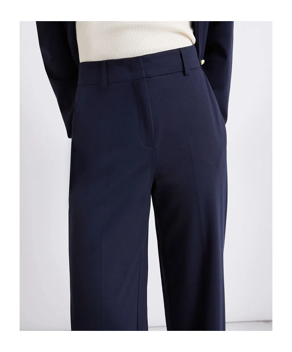 Slim-Fit Jersey Trousers - Navy