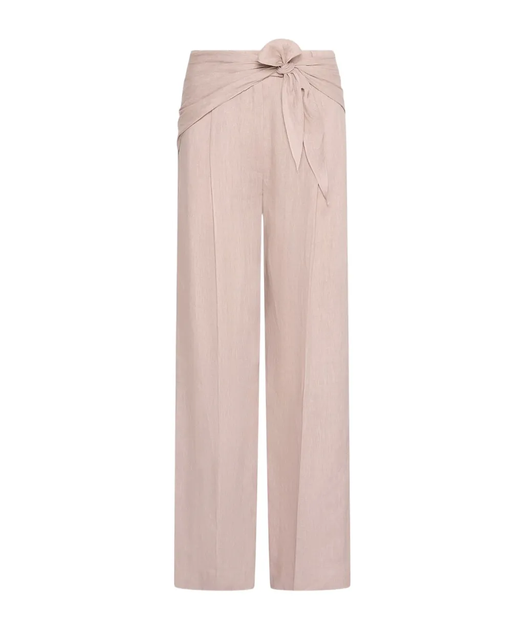 Straight Linen Trousers