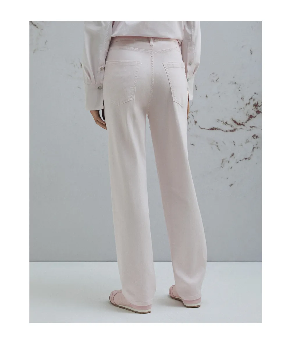 Stretch 5-Pocket Tomboy Trousers - Pink