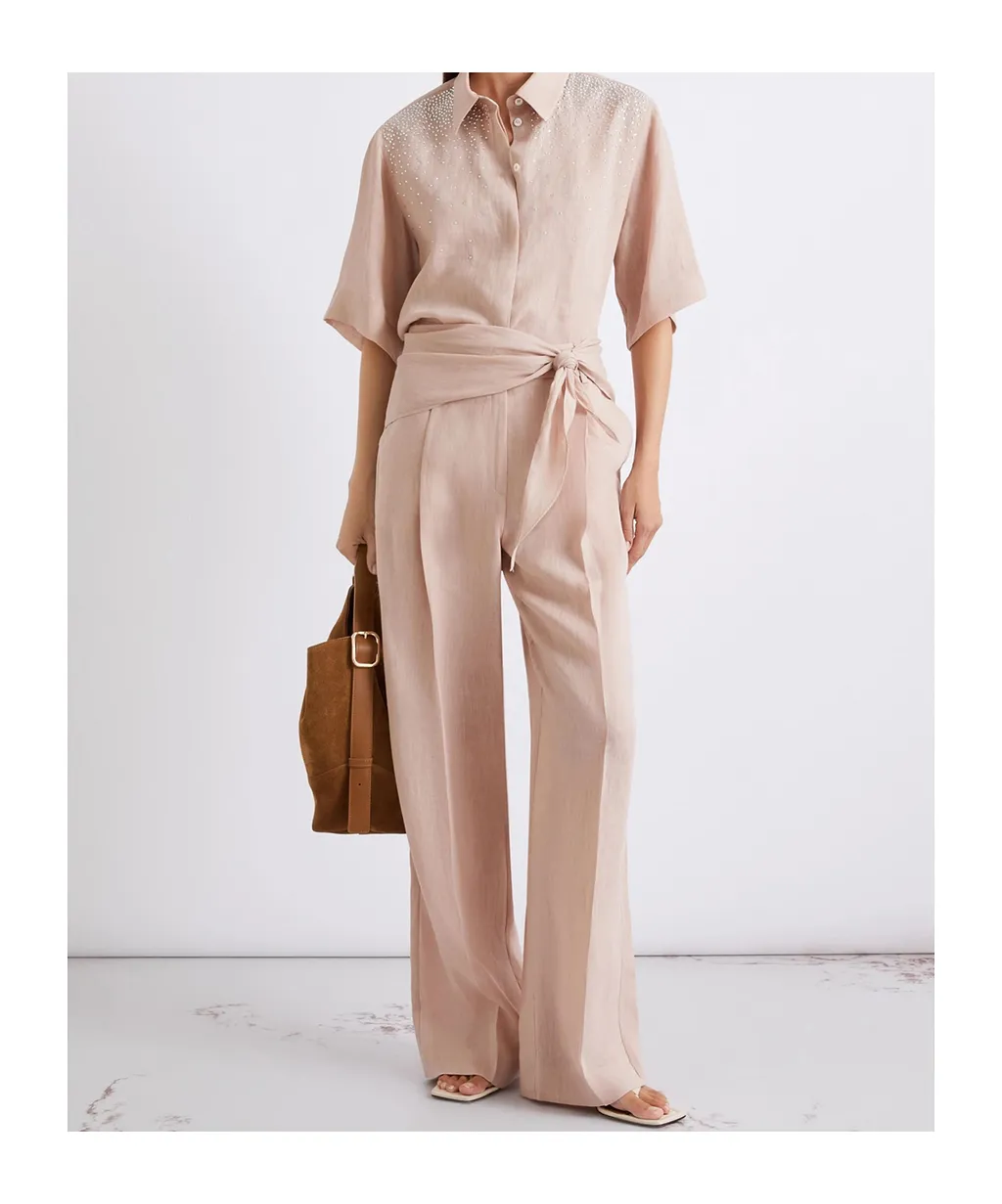 Straight Linen Trousers