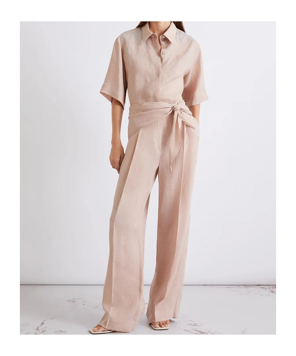 Straight Linen Trousers