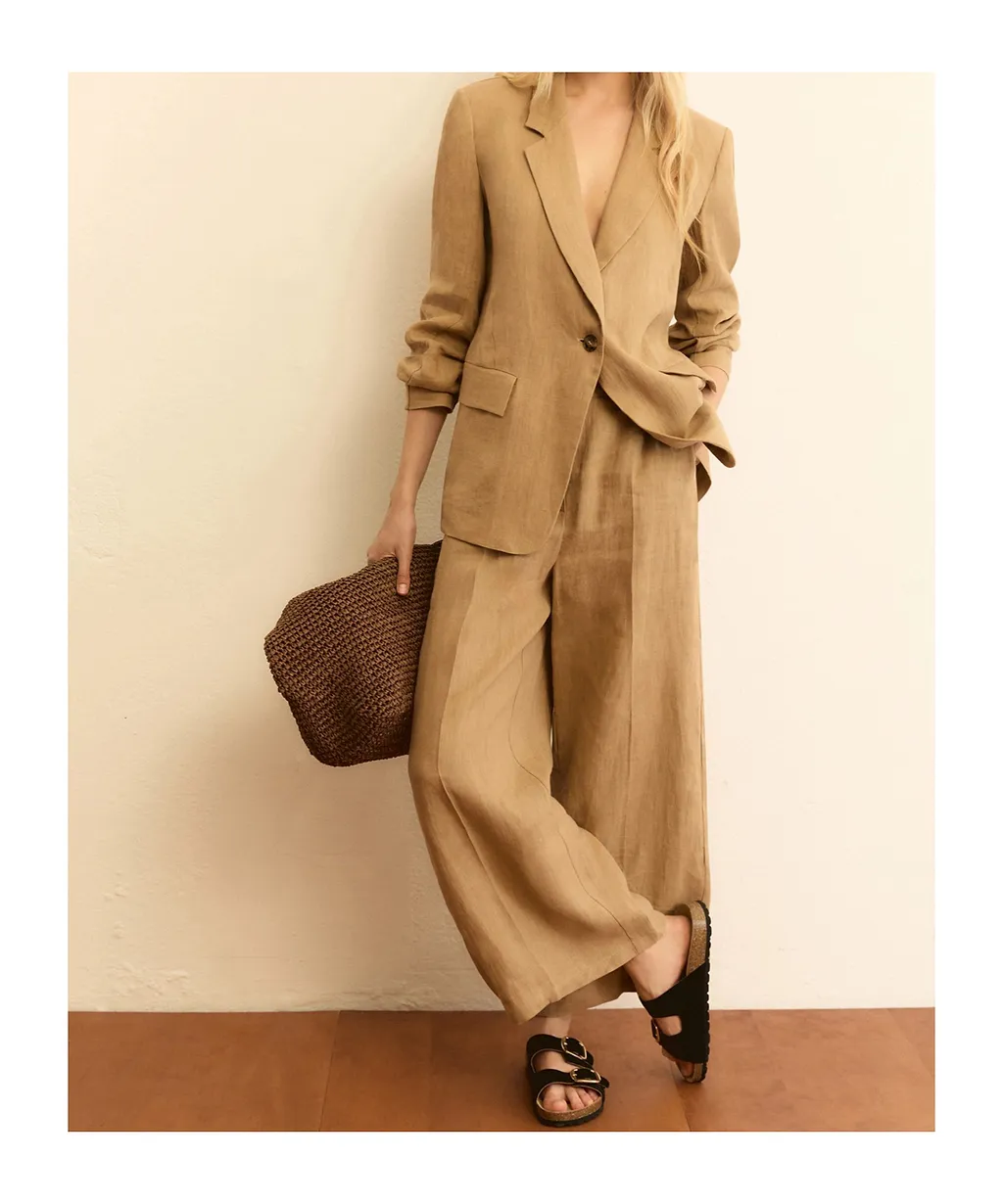 Straight Linen Trousers