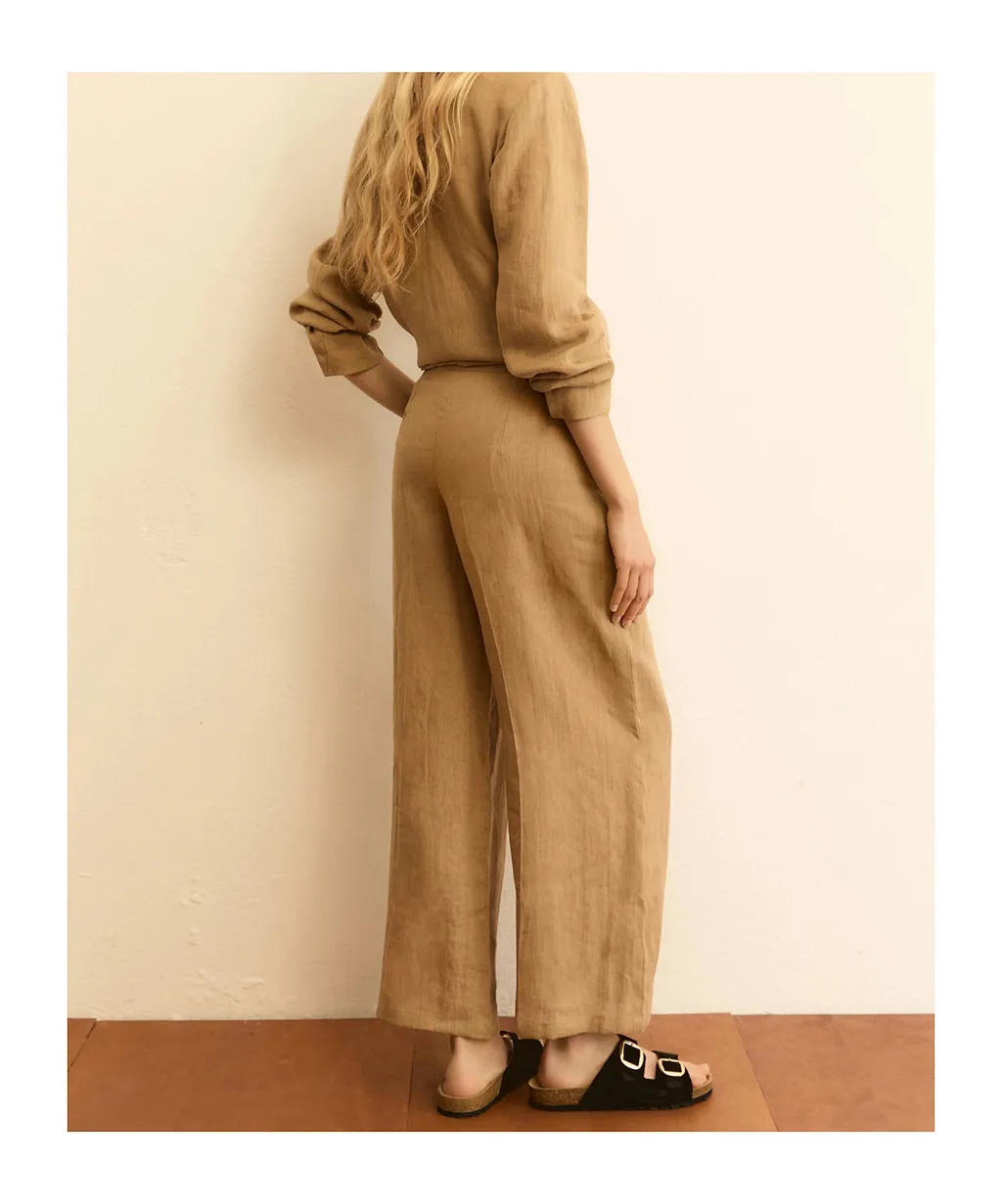 Straight Linen Trousers