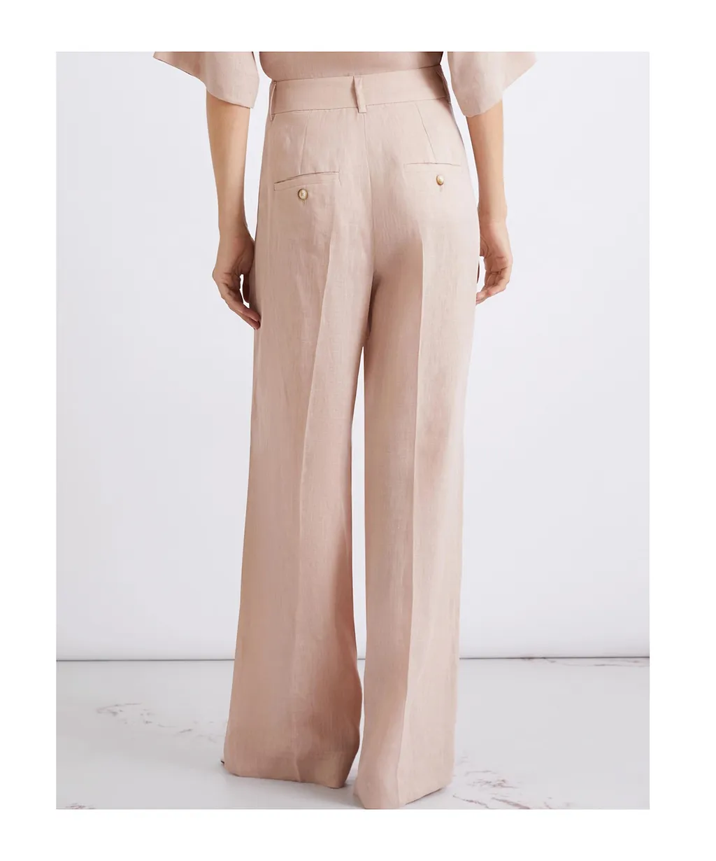 Straight Linen Trousers