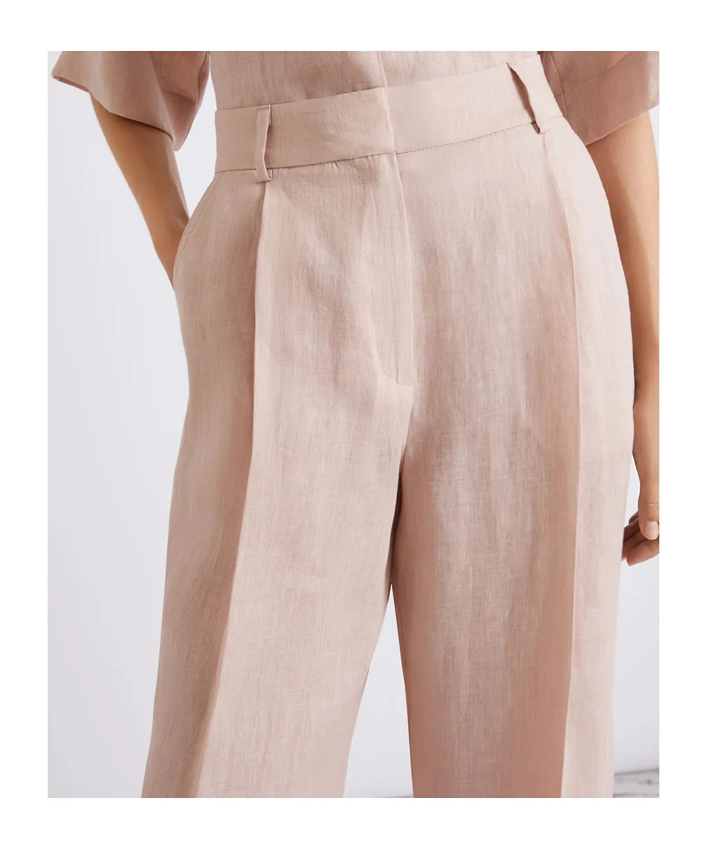 Straight Linen Trousers