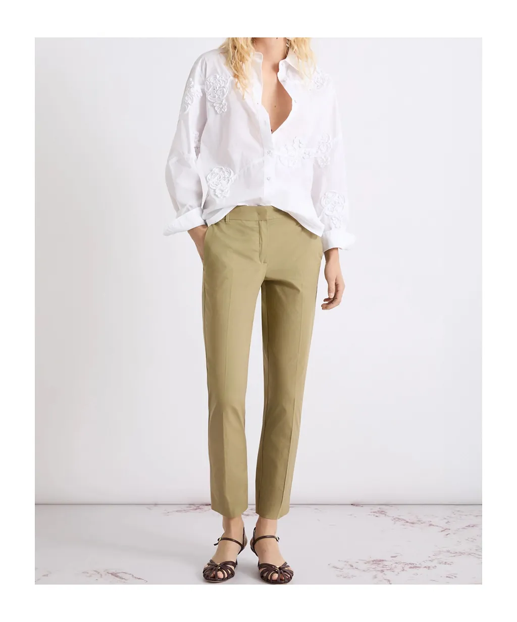 Stretch Poplin Trousers