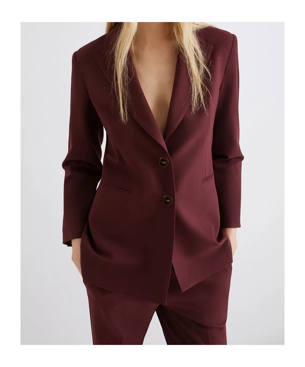 Viscose-Blend Canvas Blazer