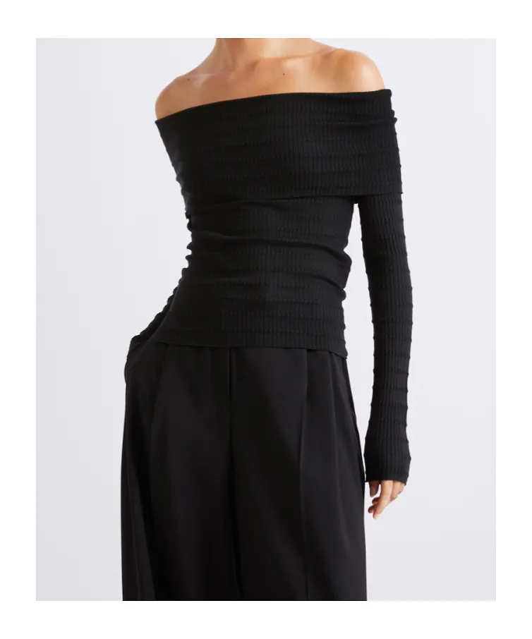 Viscose Cowl-Neck Sweater