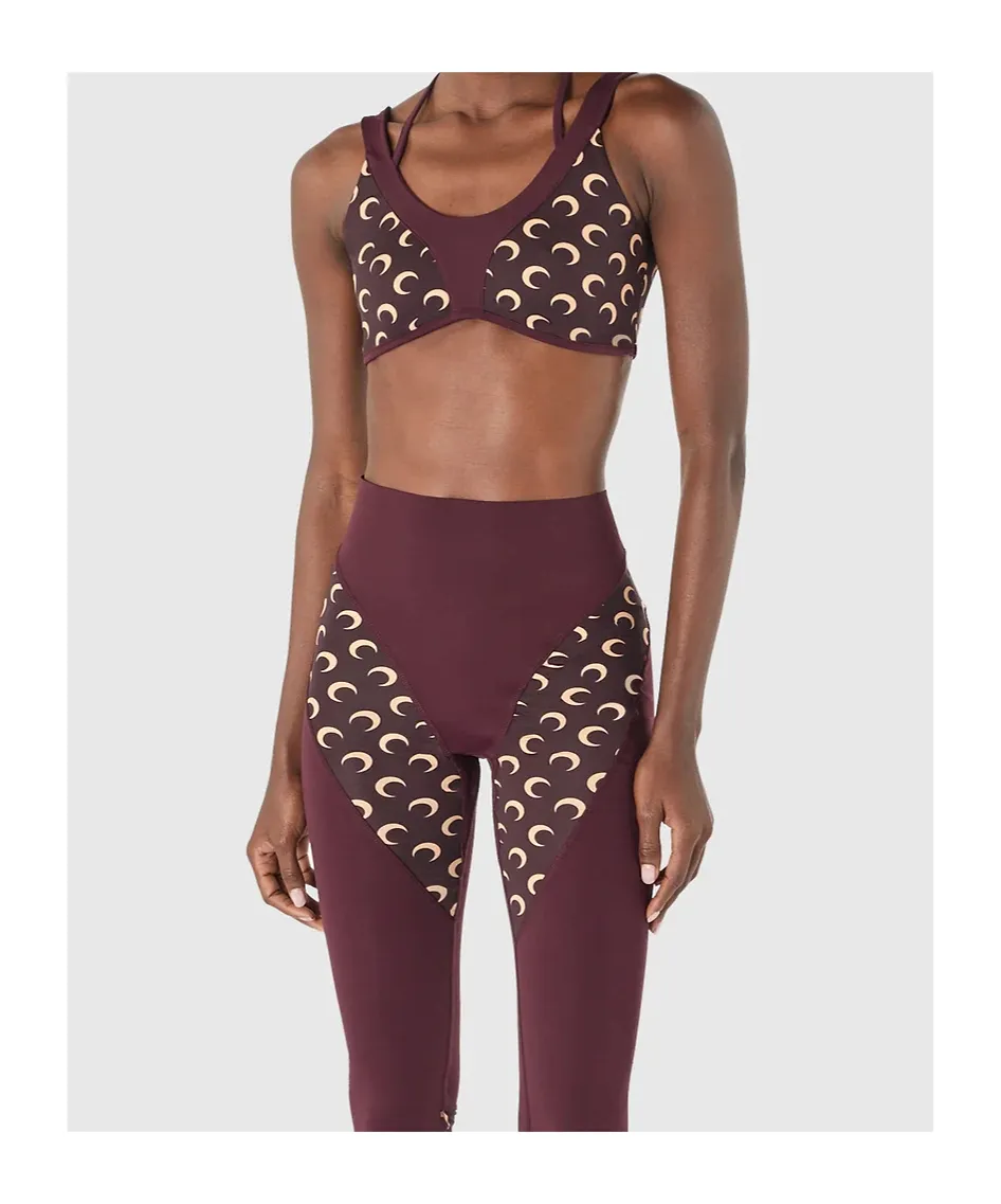 Marine Serre Athleisure Moon Printed Bra Top