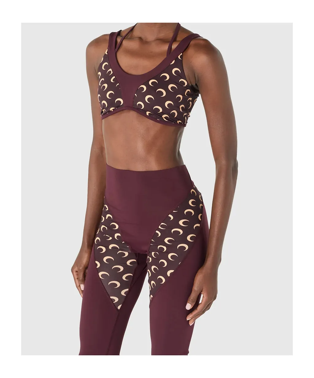 Marine Serre Athleisure Moon Printed Bra Top