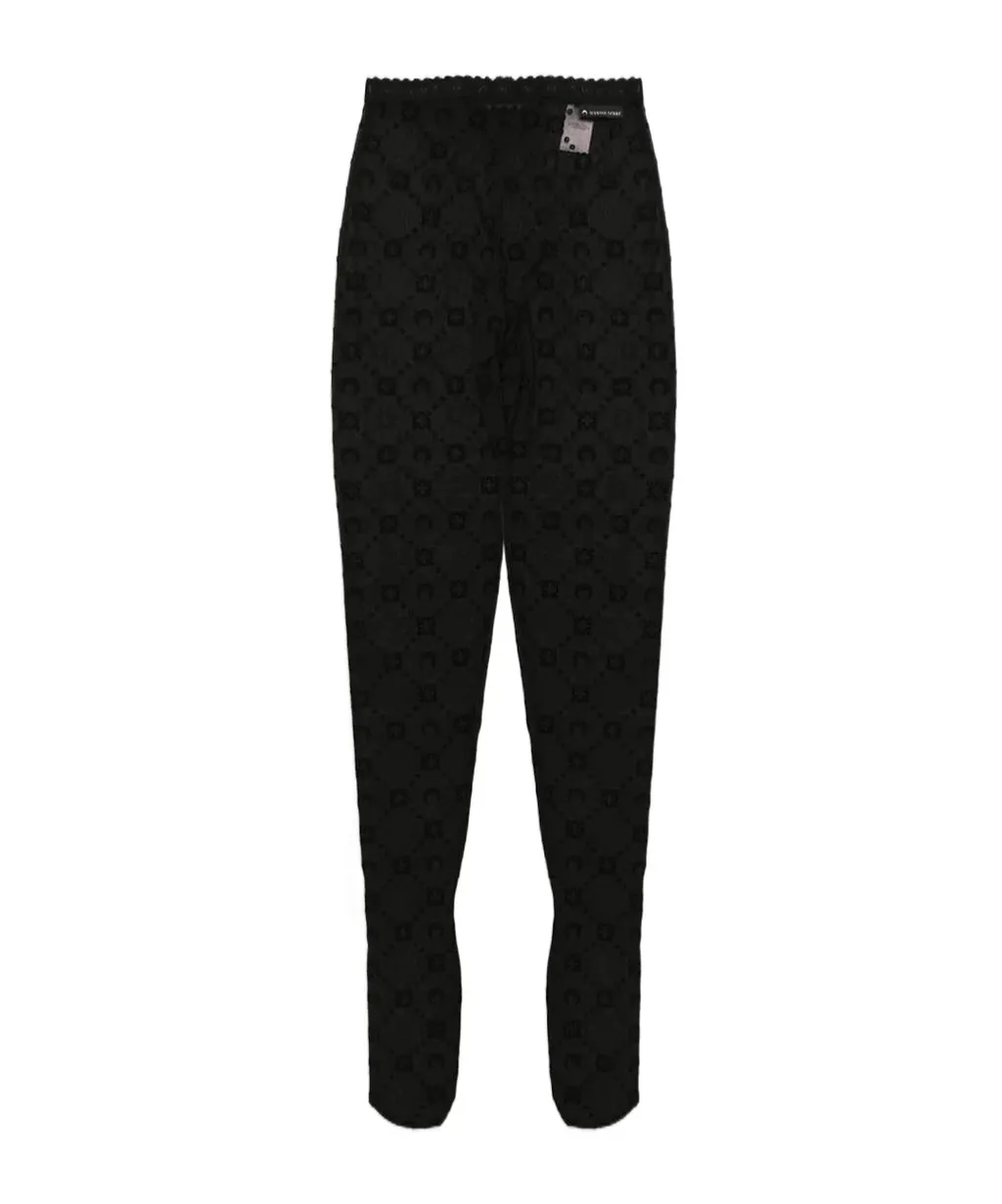 Marine Serre All-Over Moon Printed Tights