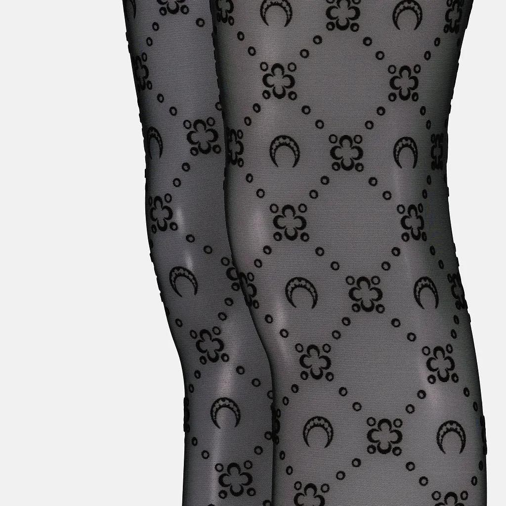 Marine Serre All-Over Moon Printed Tights