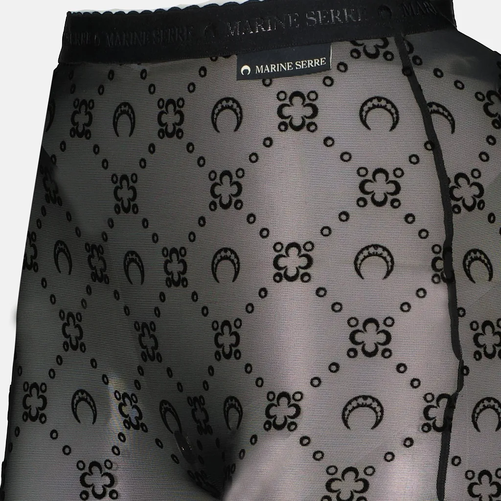 Marine Serre All-Over Moon Printed Tights