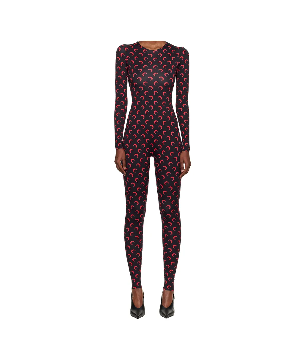 Marine Serre Logo Printed Crewneck Jumpsuit