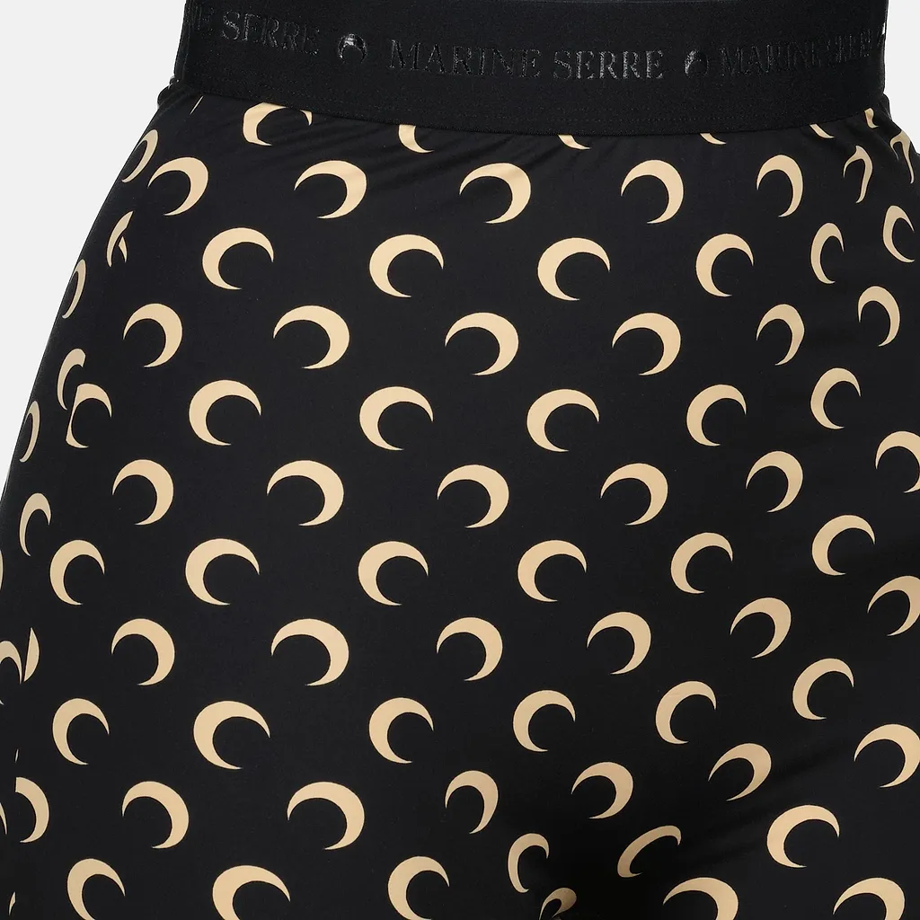Marine Serre Crescent Print Stretched Mini Shorts