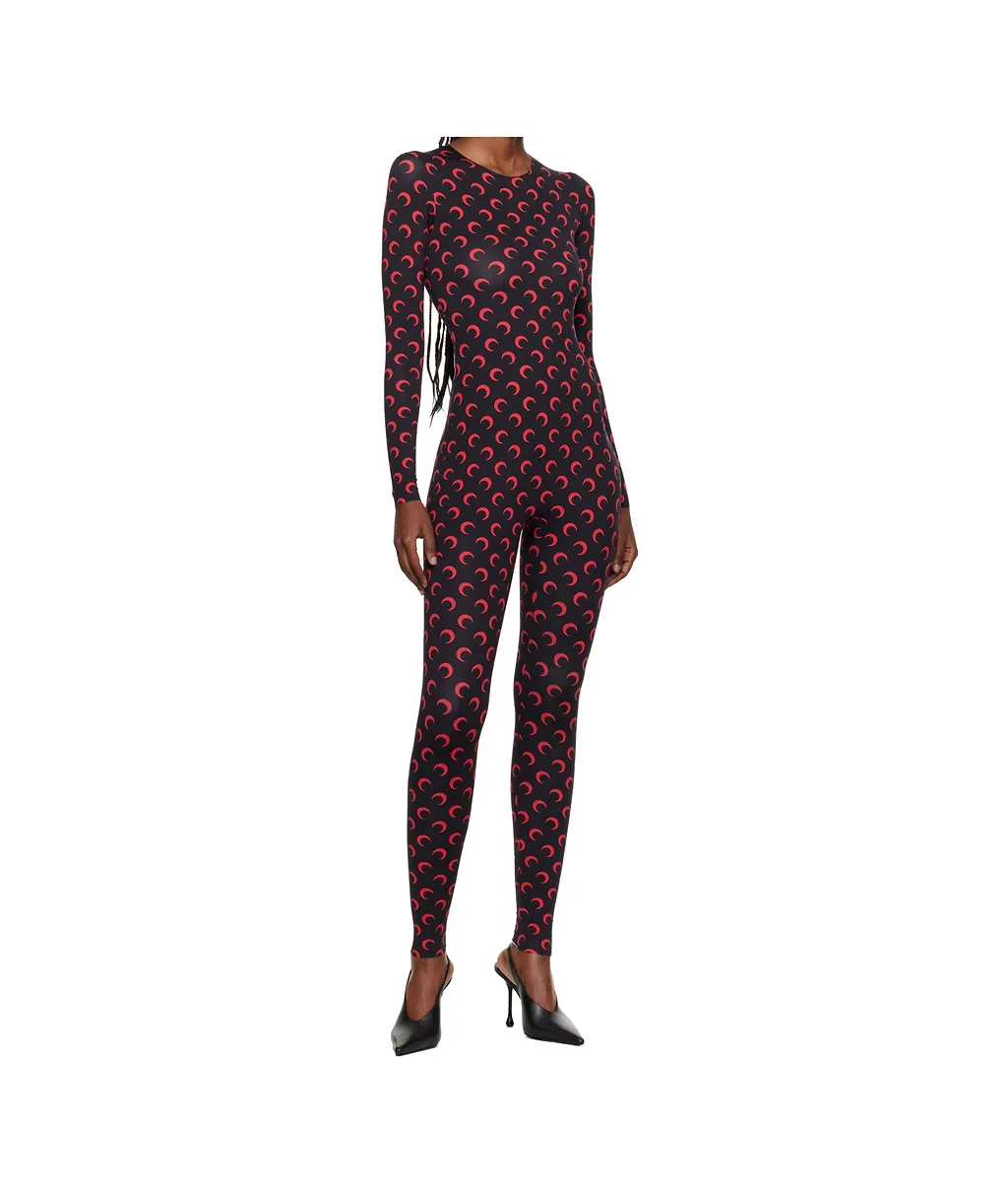 Marine Serre Logo Printed Crewneck Jumpsuit