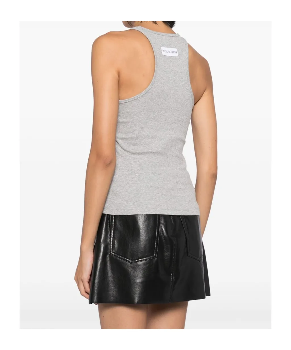 Marine Serre Moon Embroidered Tank Top