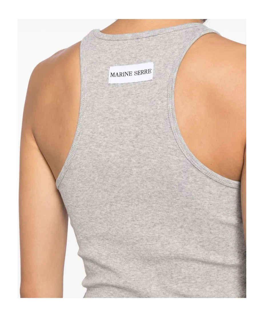 Marine Serre Moon Embroidered Tank Top