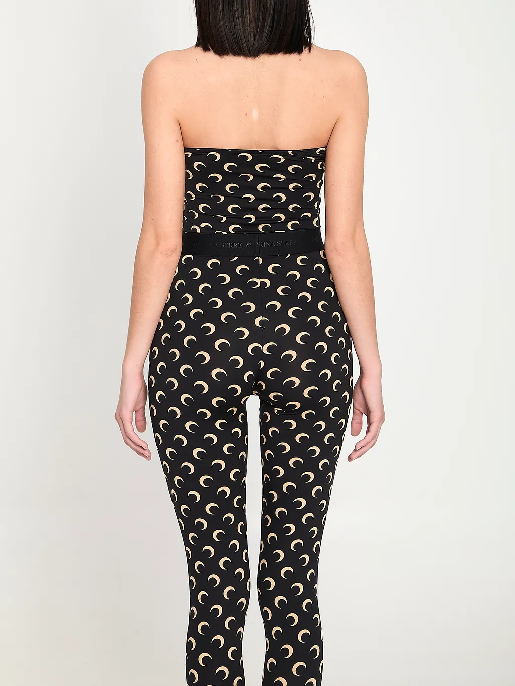 Marine Serre Moon Print Jersey Bustier Top