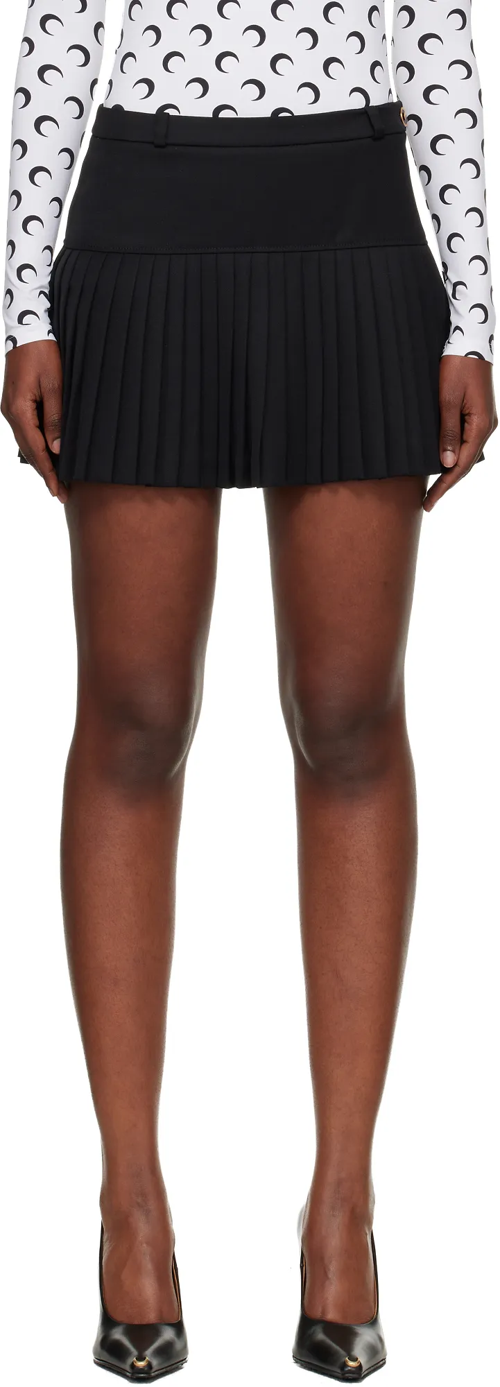 Marine Serre Stretch Twill Mini Skirt