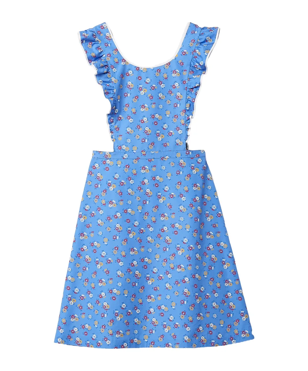 Miu Miu Ruffled Printed Poplin Dress